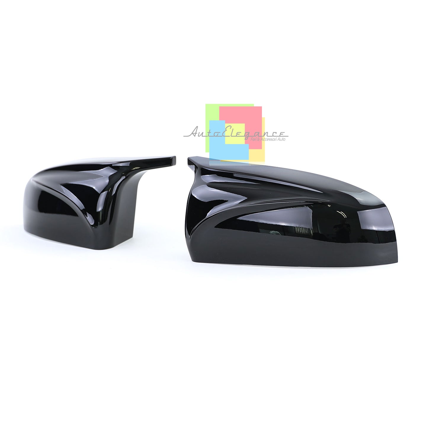 BMW X5 E70 X6 E71 SPECCHI SOSTITUTIVI CALOTTE SPECCHIETTI NERO LUCIDO LOOK M AUTOELEGANCERICAMBI