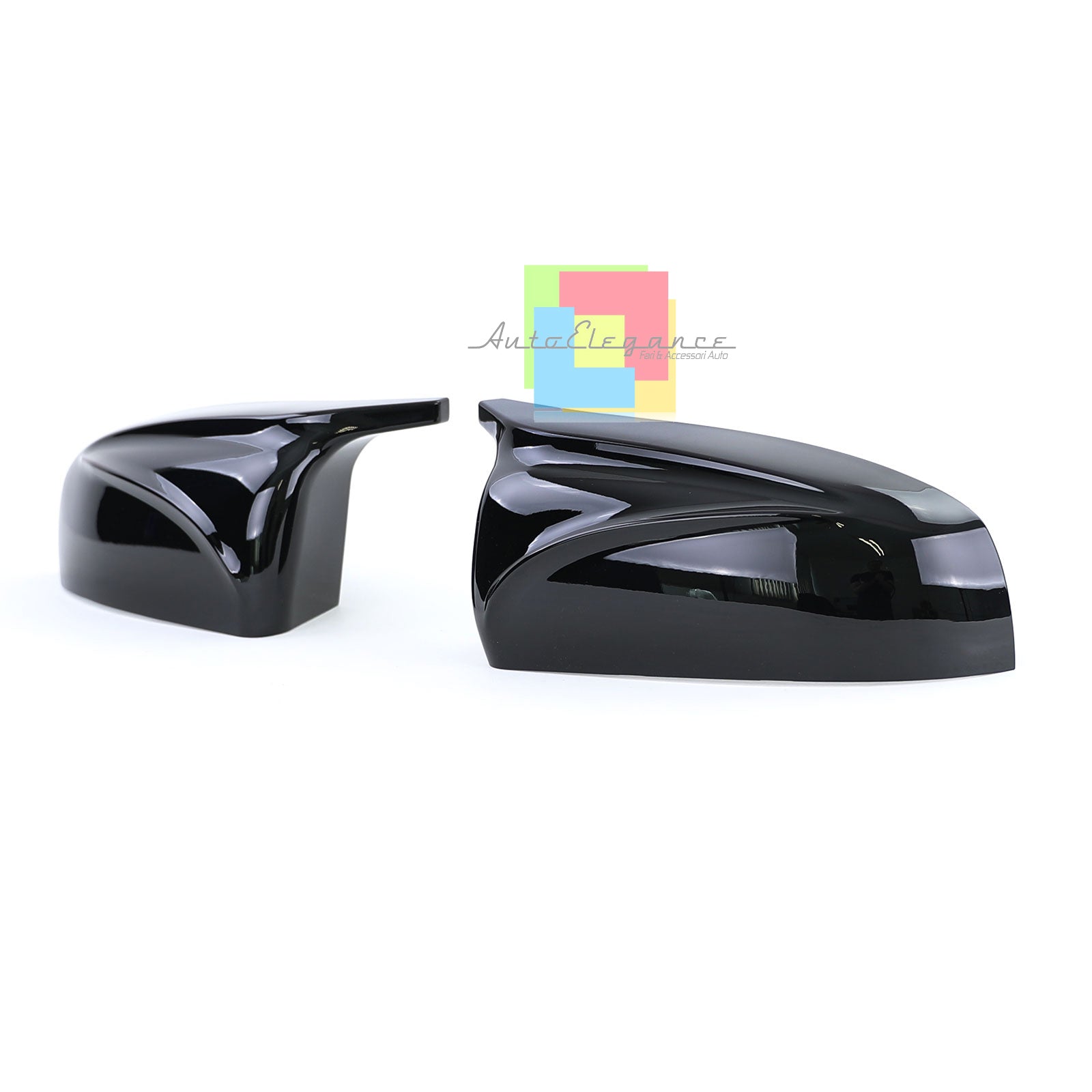 BMW X5 E70 X6 E71 SPECCHI SOSTITUTIVI CALOTTE SPECCHIETTI NERO LUCIDO LOOK M AUTOELEGANCERICAMBI