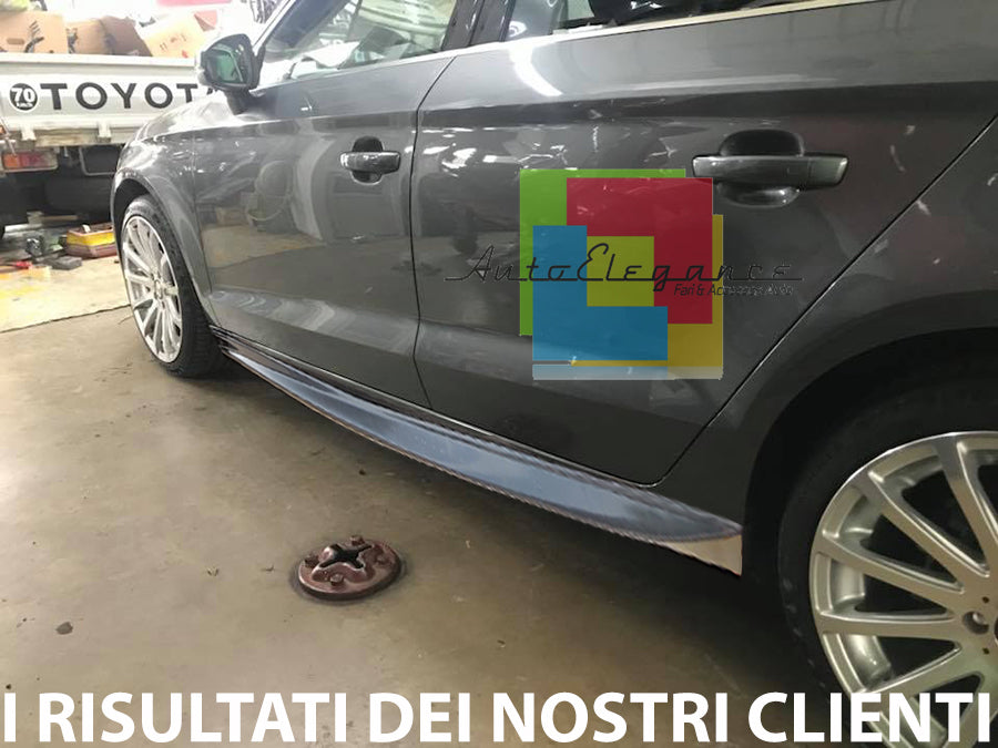 AUDI A3 8V SPORTBACK 2012-2019 MINIGONNE LATERALI LOOK SLINE ABS AUTOELEGANCERICAMBI