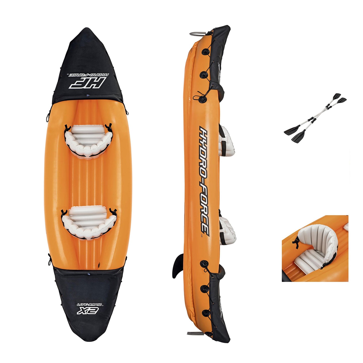 KAYAK CANOA BIPOSTO GONFIABILE CON PAGAIA 321 x 88 cm DOPPIO