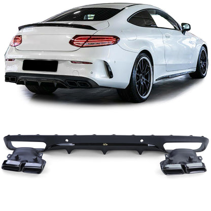 MERCEDES C-CLASS COUPE C205 2015-2018 COMPLETE DIFFUSER WITH AMG TIPPER