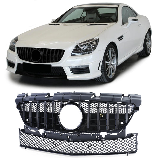 FRONT GRILLE MERCEDES R172 SLK 2011-2015 MASK BLACK PROFILES PANAMERICA