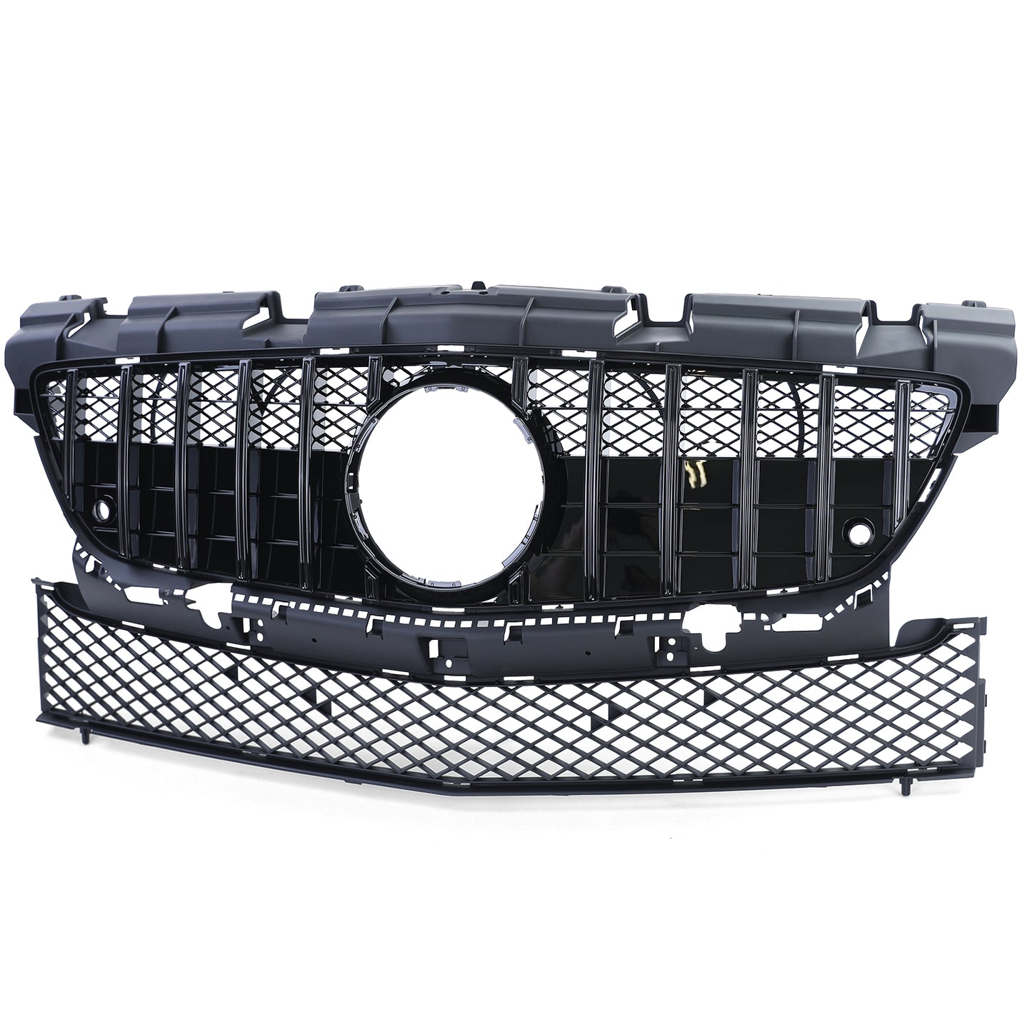 FRONT GRILLE MERCEDES R172 SLK 2011-2015 MASK BLACK PROFILES PANAMERICA