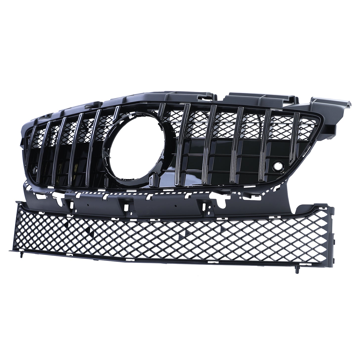 FRONT GRILLE MERCEDES R172 SLK 2011-2015 MASK BLACK PROFILES PANAMERICA