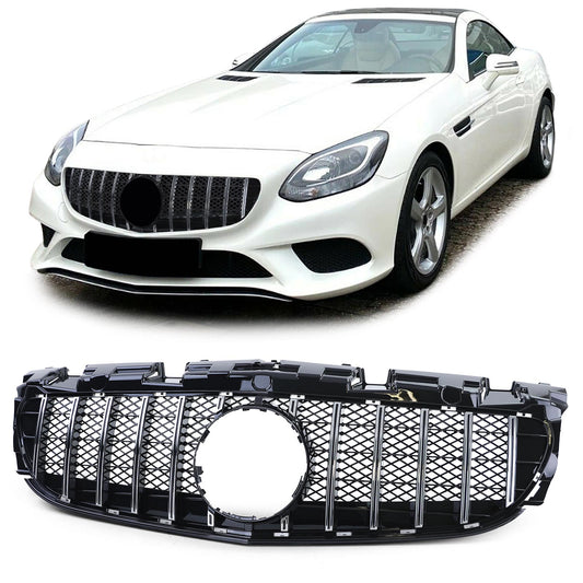 MERCEDES R172 SLC 2016-2019 CHROME FRONT GRILLE AMG PANAMERICANA LOOK