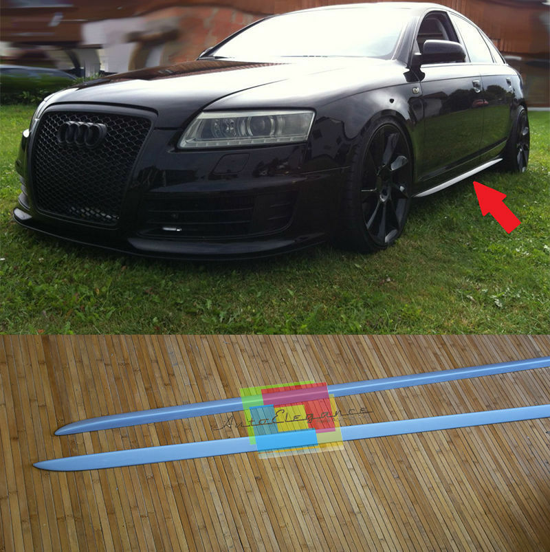 MINIGONNE LATERALI SLINE PER AUDI A6 4F C6 2004-2011 AVANT SPOILER SOTTOPORTA