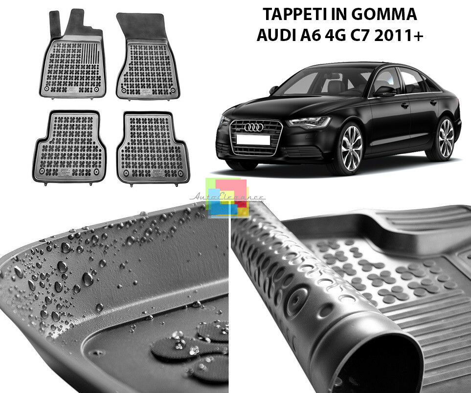 AUDI A6 4G C7 2011 IN POI TAPPETINI AUTO IN GOMMA - TAPPETI TOP QUALITA -1 AUTOELEGANCERICAMBI