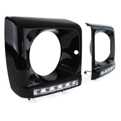 Coprifaro nero lucido con luci di marcia diurna a LED per Mercedes G W463 AUTOELEGANCERICAMBI