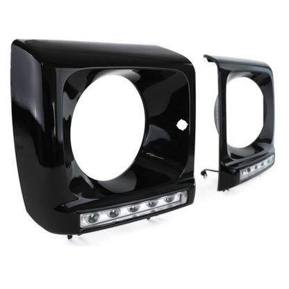 Coprifaro nero lucido con luci di marcia diurna a LED per Mercedes G W463 AUTOELEGANCERICAMBI
