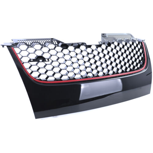 Honeycomb Sport Grille Without Emblem With Red Bar For VW Golf 5 GTI 03-09