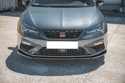 SPOILER UNDER FRONT BUMPER BLADE SEAT LEON 5F 2017+ CUPRA FR BLACK SPLITTER 