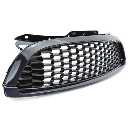 Gloss Black Sport Radiator Grille 3 Piece Set for Mini Cooper R56 Cabrio R57 06-09