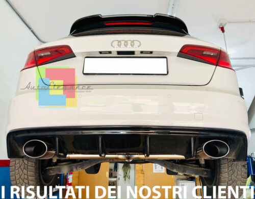 AUDI A3 8V SPORTBACK 2012-2016 SOTTO PARAURTI DIFFUSORE RS3 ABS DOPPIA USCITA .- AUTOELEGANCERICAMBI