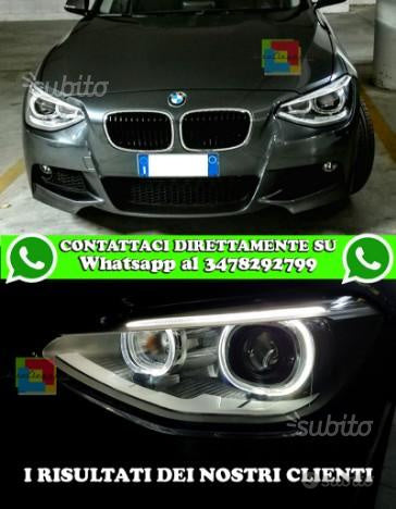 Bmw serie 1 f20 f21 2010-2014 fari angel eyes led AUTOELEGANCERICAMBI