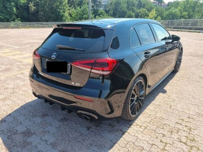 SPOILER POSTERIORE AMG TETTO MERCEDES CLASSE A W177 BASSO NERO LUCIDO A35 .-