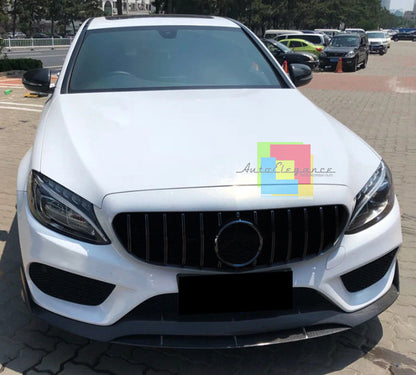 GRIGLIA ANTERIORE MERCEDES CLASSE C W205 DAL 2015+ MASCHERINA NERA