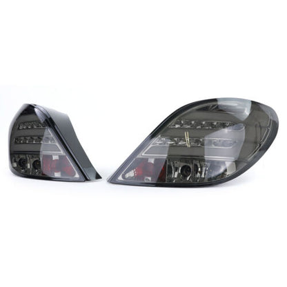 LED Rear Lights Lightbar Clear Glass Black for Peugeot 207 from 06