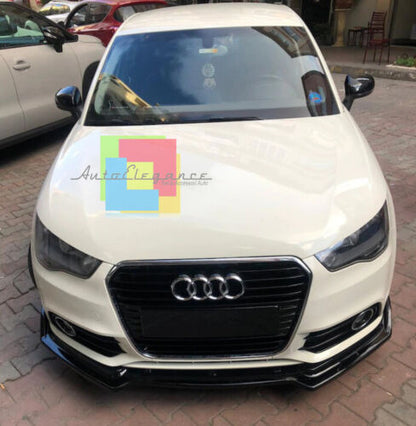 AUDI A1 2010-2015 LAMA SOTTO PARAURTI ANTERIORE ABS LOOK SPORTIVO NERO SPLITTER AUTOELEGANCERICAMBI