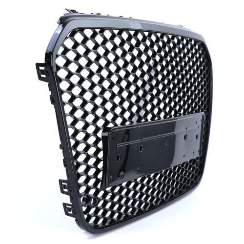 Gloss Black Honeycomb Sport Grille Without Emblem For Audi A6 C7 4G 10-14 