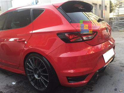 SEAT LEON 5F 2012-2017 SPOILER SUL TETTO POSTERIORE + DEFLETTORI ABS