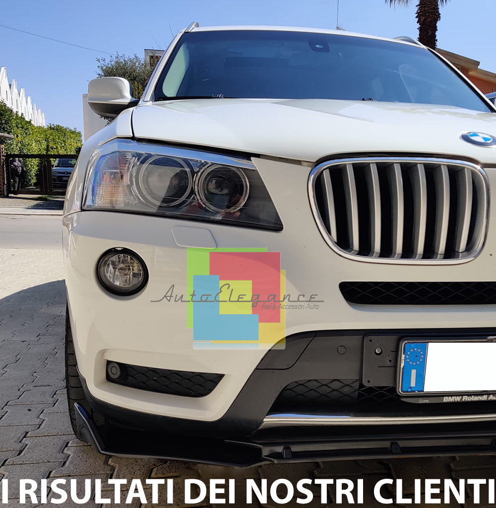 BMW X3 F25 2010-2017 LAMA SOTTO PARAURTI ANTERIORE IN ABS NERO SPLITTER AUTOELEGANCERICAMBI
