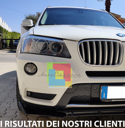 BMW X3 F25 2010-2017 LAMA SOTTO PARAURTI ANTERIORE IN ABS NERO SPLITTER AUTOELEGANCERICAMBI
