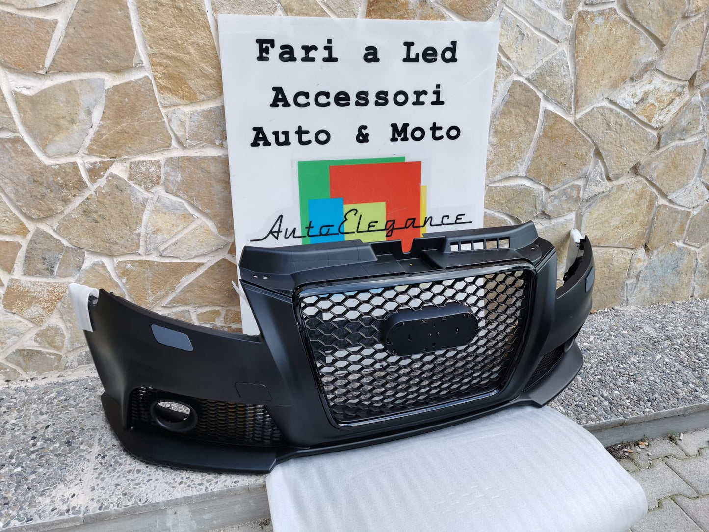 SPORT FRONT BUMPER AUDI A3 8P 2008-2013 LIFT LOOK RS3 HONEYCOMB ABS