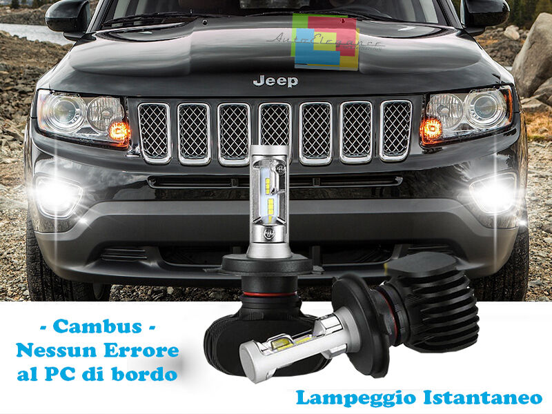 INSTANT FLASH FOG LIGHTS LED JEEP COMPASS 2011+ 6000K CREE