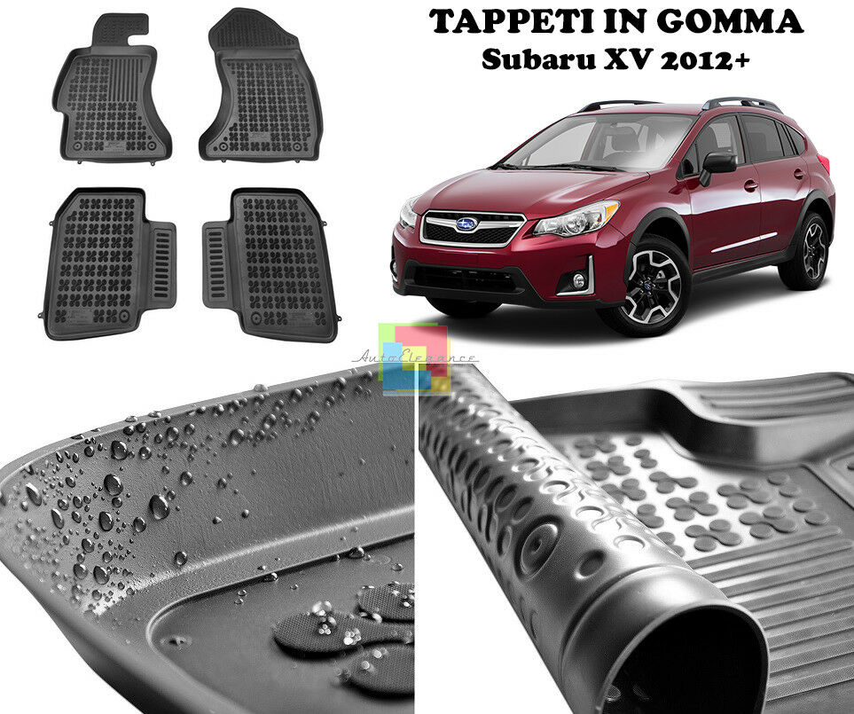 SUBARU XV 2012 IN POI TAPPETINI AUTO GOMMA - TAPPETI TOP QUALITA -1-