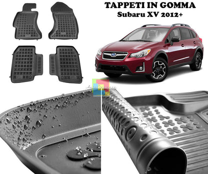 SUBARU XV 2012 IN POI TAPPETINI AUTO GOMMA - TAPPETI TOP QUALITA -1-