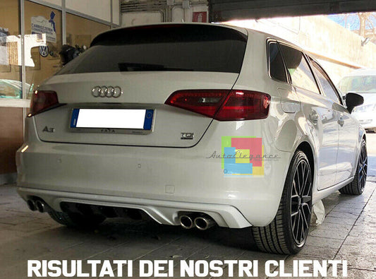 SOTTO PARAURTI LOOK SPORTIVO - DIFFUSORE POSTERIORE AUDI A3 8V 2012+ SPORTBACK