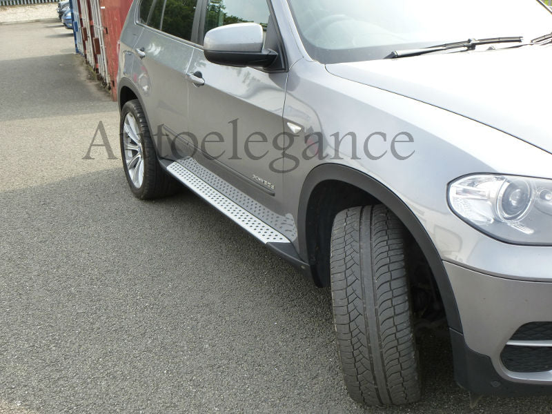 PEDANE LATERALI BMW X5 E70 2007 AL 2013 SOTTOPORTA IN ALLUMINIO / ABS