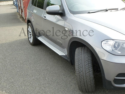 PEDANE LATERALI BMW X5 E70 2007 AL 2013 SOTTOPORTA IN ALLUMINIO / ABS