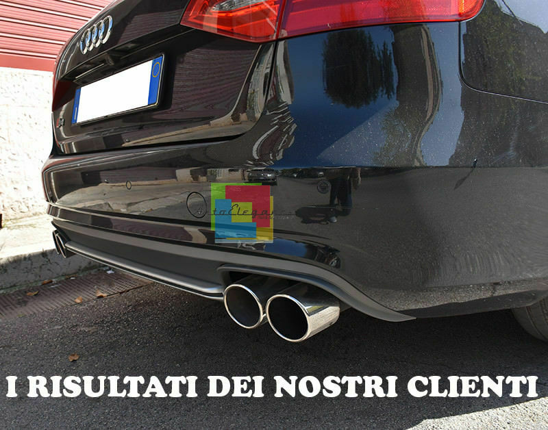 SPOILER SOTTO PARAURTI AUDI A4 B8 8K 07-11 DIFFUSORE POSTERIORE S4 PLATINO