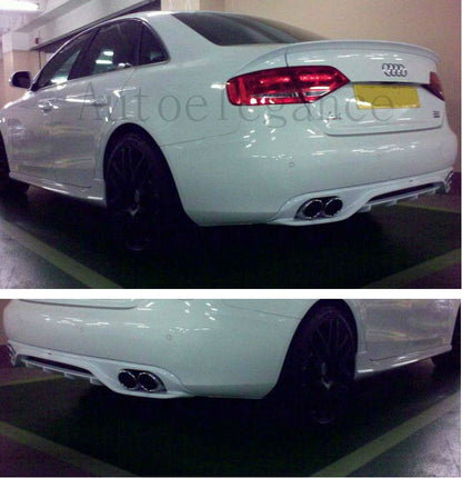 DIFFUSORE POSTERIORE + KIT TERMINALI PER AUDI A4 B8 8K 2008-2012 LOOK RS4