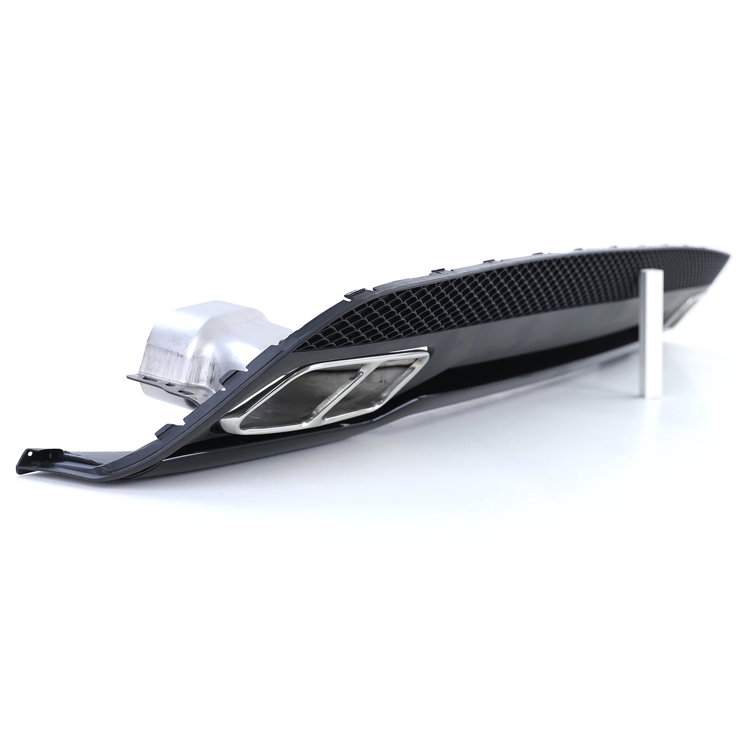 MERCEDES A-CLASS W176 2012-2018 BLACK DIFFUSER AND CHROME TIPPER AMG LOOK