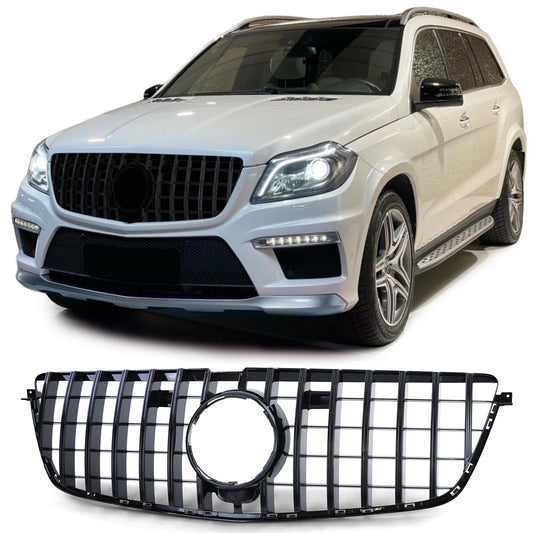 MERCEDES GL X166 2012-2015 AMG FRONT GRILLE BLACK PROFILES PANAMERICA