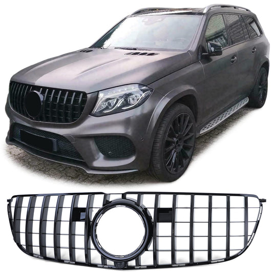 MERCEDES GLS X166 2015-2019 AMG LOOK FRONT GRILLE BLACK PROFILES PANAMERICA