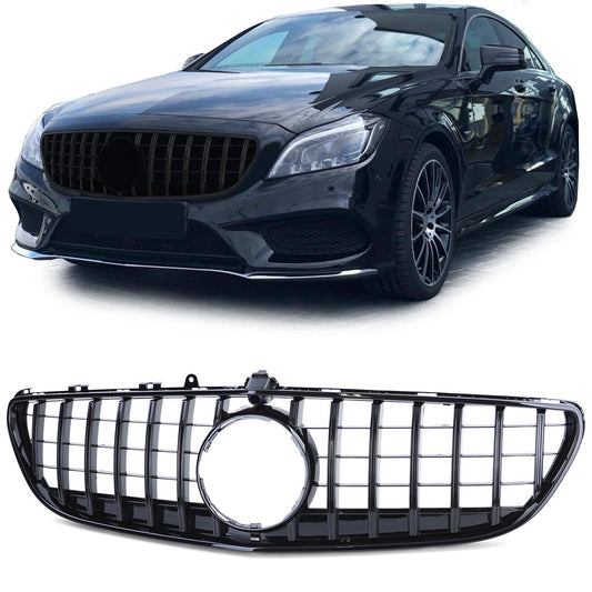 FRONT GRILLE MERCEDES CLS W218 2015-2018 LIFT MASK BLACK PROFILES AMG