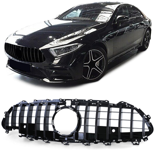 MERCEDES CLS COUPE C257 2018+ AMG FRONT GRILLE BLACK PROFILES PANAMERICANA