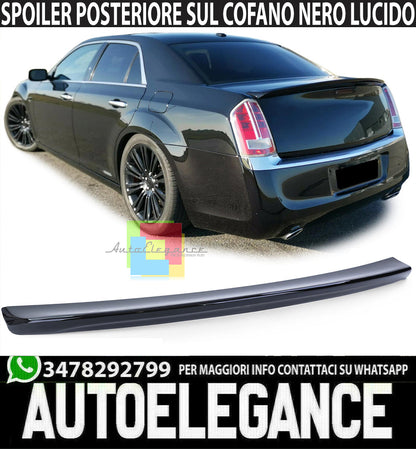 CHRYSLER 300C 2011+ HOOD SPOILER SPORTY DESIGN IN GLOSSY BLACK ABS