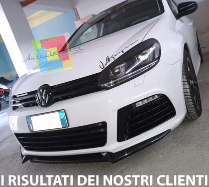 VW GOLF 6 RLINE UNDER FRONT BUMPER ABS GLOSS BLACK SPLITTER BLADE