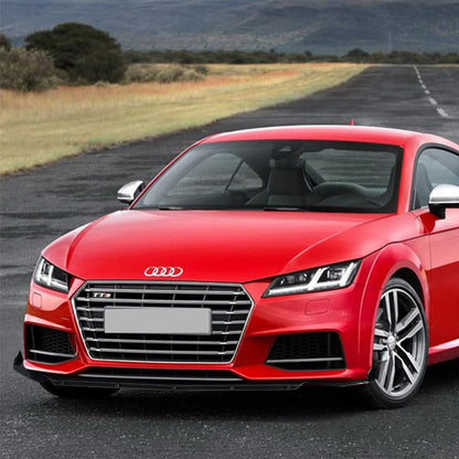 AUDI TT FV 2015+ SPLITTER SOTTO PARAURTI ANTERIORE NERO LUCIDO LOOK RS AUTOELEGANCERICAMBI
