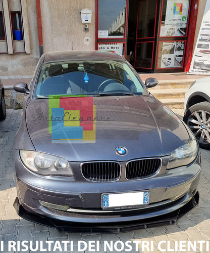 BMW SERIE 1 E81 E87 E82 E88 SPLITTER PARAURTI ANTERIORE NERO LUCIDO RS AUTOELEGANCERICAMBI