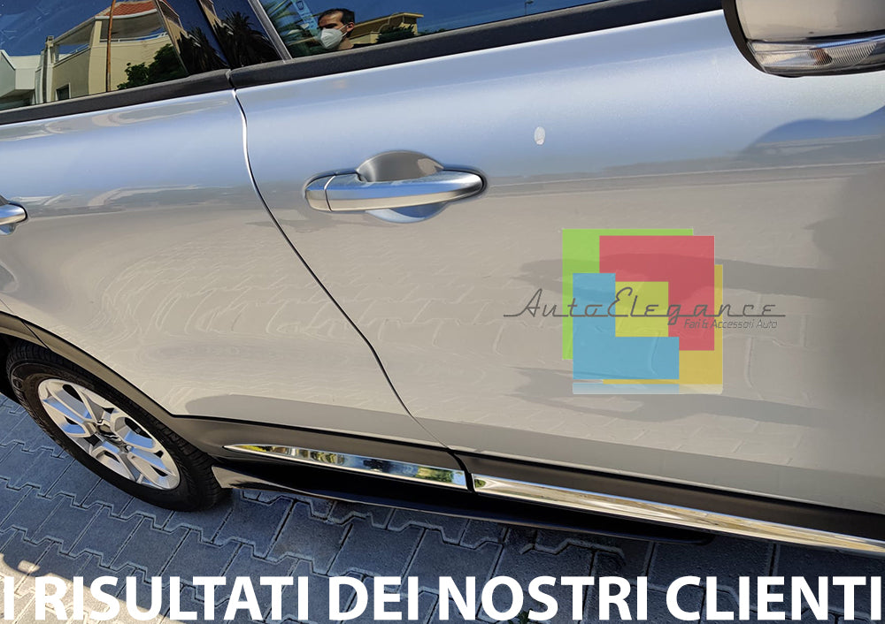 FIAT 500X FLAPS UNDER SIDE SKIRTS ABS / PLASTIC GLOSSY BLACK SPLITTER