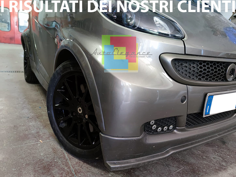 SMART FORTWO 451 SET 4 PIECES SPOILER MUDGUARDS WIDEENED IN ABS