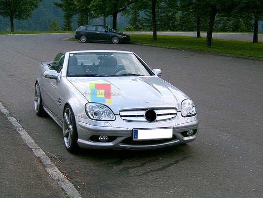 MERCEDES SLK R170 96-04 FRONT GRILLE AMG LOOK CHROME MASK ABS -