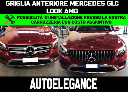 0042 GRIGLIA ANTERIORE MERCEDES GLC 2015-2018 LOOK AMG SATINATA ABS CALANDRA AUTOELEGANCERICAMBI