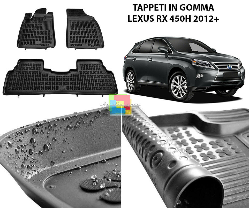 LEXUS RX 450H 2012 IN POI TAPPETINI AUTO IN GOMMA - TAPPETI TOP QUALITA -1-