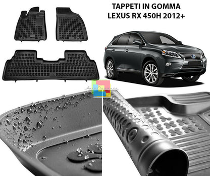 LEXUS RX 450H 2012 IN POI TAPPETINI AUTO IN GOMMA - TAPPETI TOP QUALITA -1-